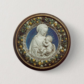 Chapa Redonda De 5 Cm MADONNA CON NIÑO, redonda