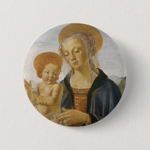 Chapa Redonda De 5 Cm Madonna y niño, circa 1470