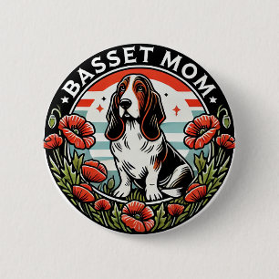 Chapa Redonda De 5 Cm Madre Basset