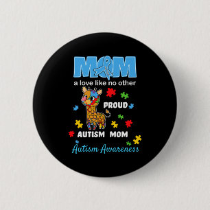 Chapa Redonda De 5 Cm Madre Conciencia del Autismo Amor de Madre Orgullo