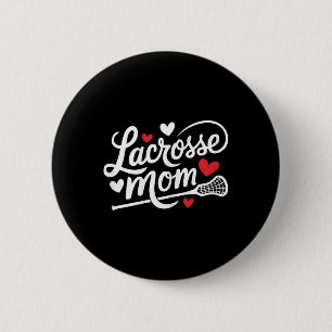 Chapa Redonda De 5 Cm Madre de Lacrosse Cute Jugadora de Lacrosse Mujer 