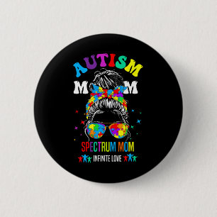 Chapa Redonda De 5 Cm Madre del Espectro Autista Amor Infinito Concienci