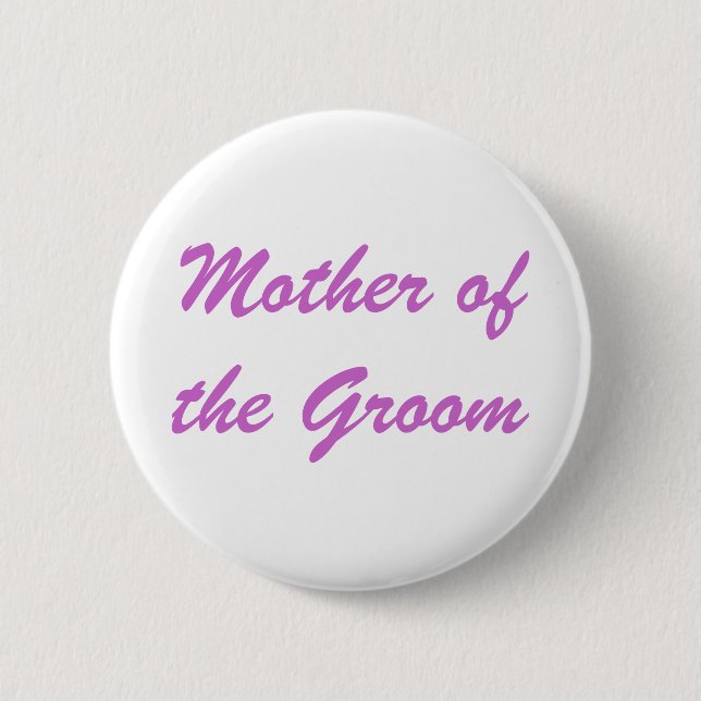 Chapa Redonda De 5 Cm Madre del Groom (Anverso)
