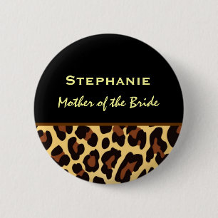 Chapa Redonda De 5 Cm Madre del nombre del personalizado del estampado