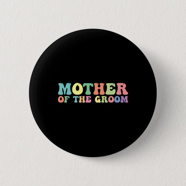 Chapa Redonda De 5 Cm Madre del Novio (Anverso)