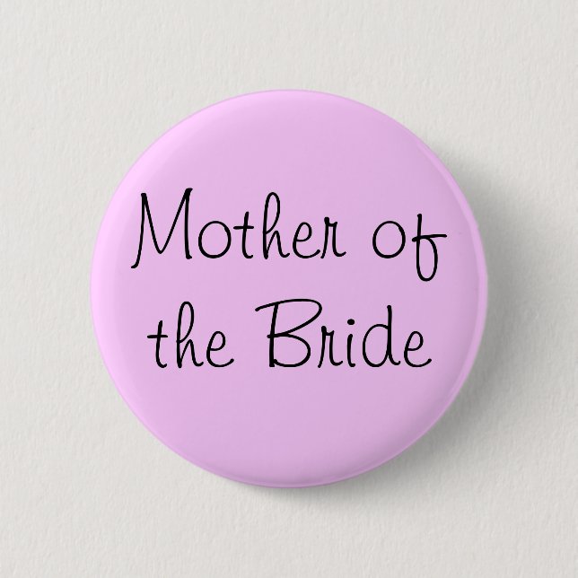 Chapa Redonda De 5 Cm Madre del Pin de la novia (Anverso)