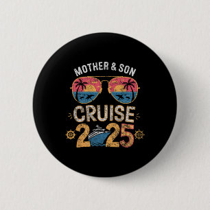 Chapa Redonda De 5 Cm Madre Hijo Cruise 2025 Familia De Vacaciones Que C
