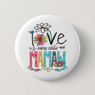 Chapa Redonda De 5 Cm Madre, me encanta que me llamen girasol Mamaw