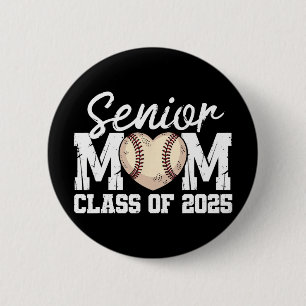 Chapa Redonda De 5 Cm Madre Senior de Bysebyll Clase de 2025 Graduada Se