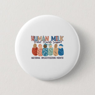Chapa Redonda De 5 Cm Madres de Leche Humana Leche S Mes Nacional de Lac