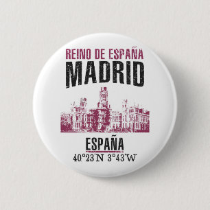 Chapa Redonda De 5 Cm Madrid