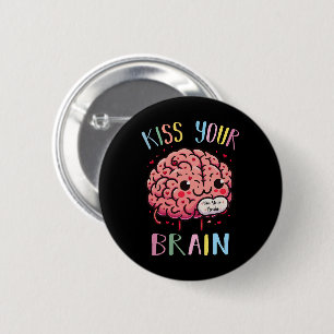 Chapa Redonda De 5 Cm Maestra Besa Tu Cerebro