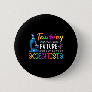 Chapa Redonda De 5 Cm Maestra de ciencias enseñando a futuros científico