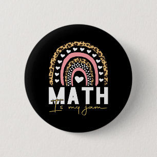 Chapa Redonda De 5 Cm Maestra de matemáticas - Las matemáticas son mi tr