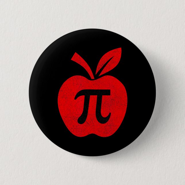 Chapa Redonda De 5 Cm Maestra De Matemáticas Pi Math De Apple Pi Day (Anverso)