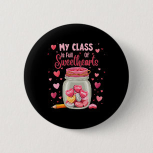 Chapa Redonda De 5 Cm Maestra de tarro de dulces de San Valentín 