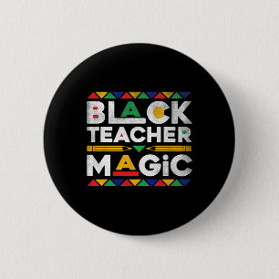 Chapa Redonda De 5 Cm Maestra negra mágica Melanin profesor africano neg