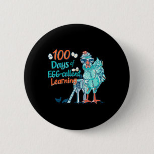 Chapa Redonda De 5 Cm Maestro 100 días extra inteligente niños 100º día
