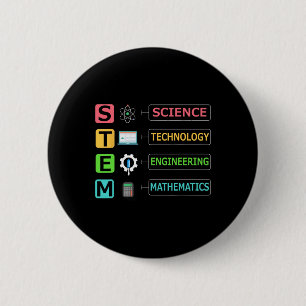 Chapa Redonda De 5 Cm Maestro de Ciencias Tecnología Ingeniería Matemáti