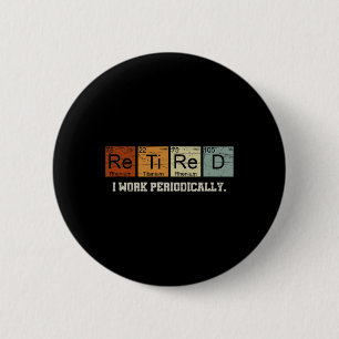 Chapa Redonda De 5 Cm Maestro de Química Jubilado Regalo de Jubilación d