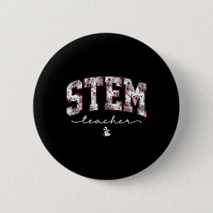 Chapa Redonda De 5 Cm Maestro de Stem Ciencia Tecnología Ingeniería Mate