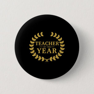 Chapa Redonda De 5 Cm Maestro del Año - Día del Premio Más Grande de Tod