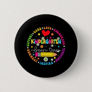 Chapa Redonda De 5 Cm Maestro Equipo de Ensueño de Kinder Regreso a la E