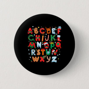 Chapa Redonda De 5 Cm Maestro Navidad Alfabeto De vuelta al cole Fiesta 