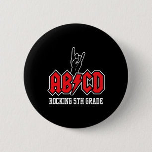 Chapa Redonda De 5 Cm Maestros Abcd Rock 5th Grado Rocks Byck Al Colegio