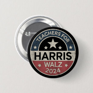 Chapa Redonda De 5 Cm Maestros Para Kamala Harris Tim Walz 2024