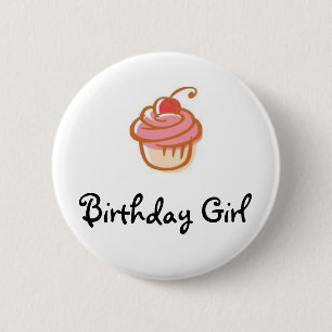 Chapa Redonda De 5 Cm magdalena, chica del cumpleaños - modificado para