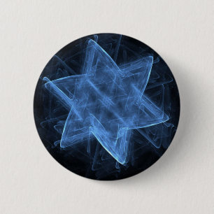 Chapa Redonda De 5 Cm Magen David Fractal