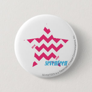 Chapa Redonda De 5 Cm Magenta 2 del zigzag