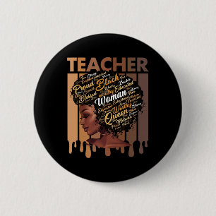 Chapa Redonda De 5 Cm Magia de Maestra Negra Educación de Historia Negra