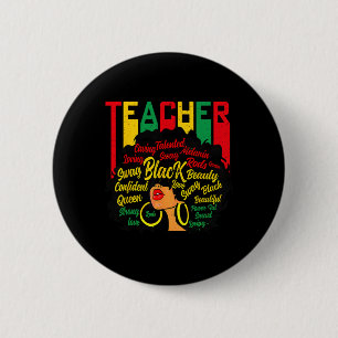 Chapa Redonda De 5 Cm Magia de Maestra Negra Educación de Historia Negra