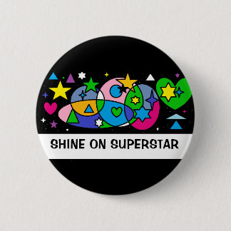 CHAPA REDONDA DE 5 CM MAGIC STARS AND MOONS BUTTON