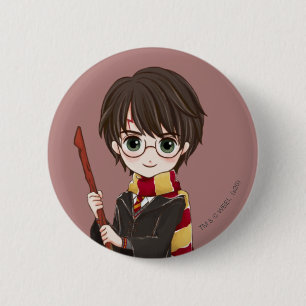 Chapa Redonda De 5 Cm Mágico acuarela de HARRY POTTER™