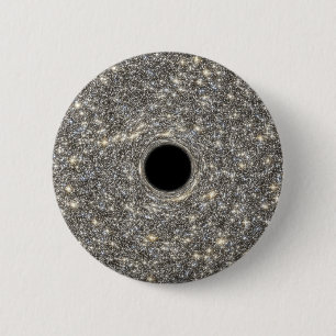 Chapa Redonda De 5 Cm Magnífico Agujero Negro En Medio De Una Galaxia.