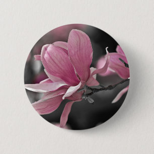 Chapa Redonda De 5 Cm Magnolia de Saucer Rosa Japonesa