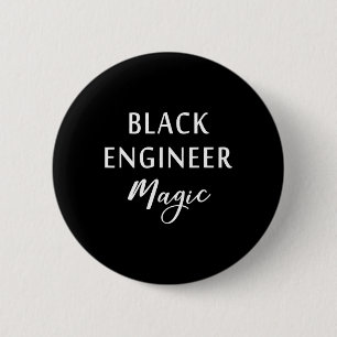 Chapa Redonda De 5 Cm Mago Ingeniero Negro Mes de la Historia Negra Afri