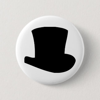 Chapa Redonda De 5 Cm mago negro del circo del sombrero de copa