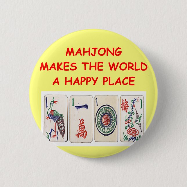 Chapa Redonda De 5 Cm mahjong (Anverso)