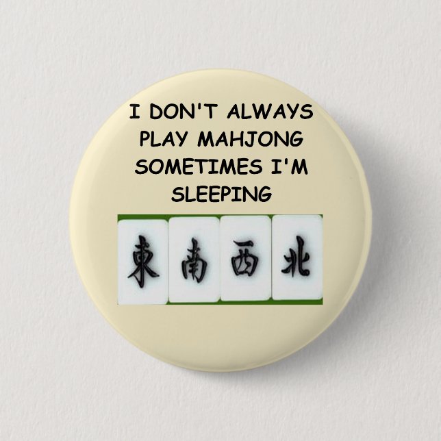 Chapa Redonda De 5 Cm mahjong (Anverso)