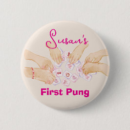 Chapa Redonda De 5 Cm Mahjong personalizable primera Pung