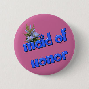 Chapa Redonda De 5 Cm Maid Of Honor Flower Bouquet Button Pin
