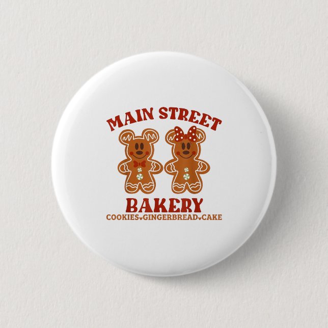 Chapa Redonda De 5 Cm Main Street Bakery Cookies Gingerbread Cake Christ (Anverso)