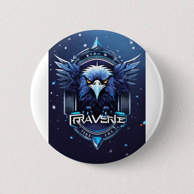 Chapa Redonda De 5 Cm Majestic Eagle Logo Button – Bold & Powerful Desig (Anverso)