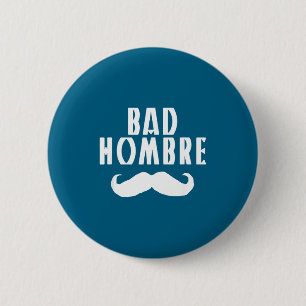 Chapa Redonda De 5 Cm Mal Hombre Con Bigote Divertido Trump 