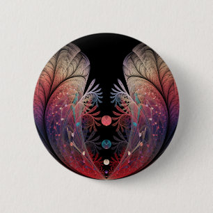 Chapa Redonda De 5 Cm Malabarismo Abstracto Fantasía Moderna Arte Fracta