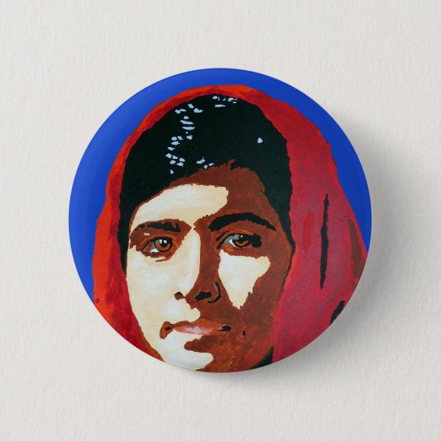 CHAPA REDONDA DE 5 CM MALALA YOUSAFZAI (Anverso)